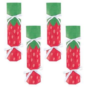 Big Dot of Happiness Berry Sweet Strawberry - No Snap Fruit Themed Birthday Party or Baby Shower Party Table Favors - DIY Cracker Boxes - Set of 12