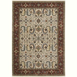 Oriental Weavers A144D1200296ST Aberdeen 144D1 Rectangle Traditional Rug Ivory - 6 ft. 7 in. x 9 ft. 6 in. - 1 of 4