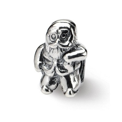 Black Bow Jewelry Sterling Silver Santa Claus Bead Charm