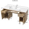 GDFStudio Quinlan 60'' Modern Wooden Bathroom Vanity with SMC Sink, 2 Rattan Doors and 3 Drawers - 2 of 4