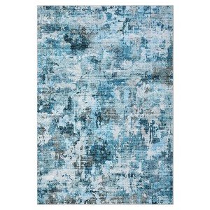 Modern Abstract Runner Rug, Washable Runner Non-Slip Soft Hallway Rug Runner Faux Wool Carpet for Entryway Bedroom Laundry Room, 2'x6', Gray - 1 of 4