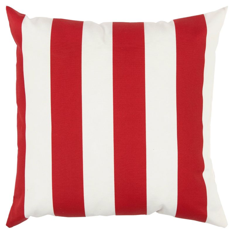 22"x22" Oversize Poly-Filled Striped Indoor/Outdoor Square Throw Pillow - Rizzy Home, 1 of 6