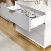 3-Drawer Dresser – Modern Wood Chest with Gold Handles, Bedside Nightstand with Storage for Closet & Bedroom - 4 of 4