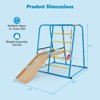 Costway 6-in-1 Indoor Jungle Gym with Slide Swing Monkey Bars Climbing Ladder Rope Wall - 3 of 4