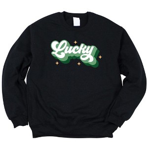 Simply Sage Market Women's Graphic Sweatshirt Retro Lucky - 1 of 3
