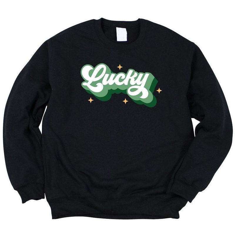 Simply Sage Market Women's Graphic Sweatshirt Retro Lucky, 1 of 5