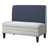 Lifestorey Phillips Upholstered Breakfast Nook Bench Stripe/Blue - 4 of 4