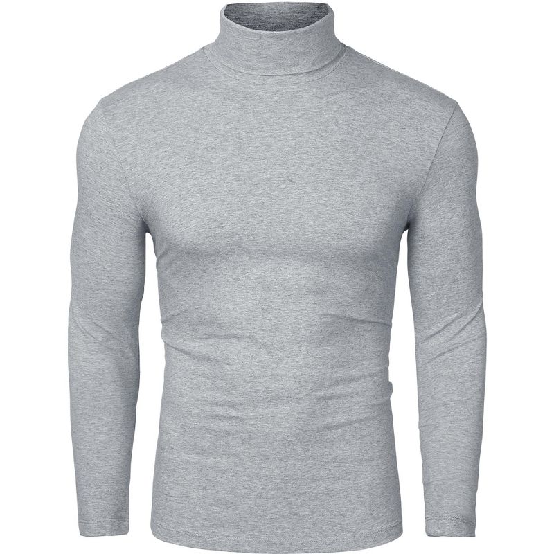 Lars Amadeus Men's Slim Fit Long Sleeve Pullover Turtleneck Sweater, 1 of 7