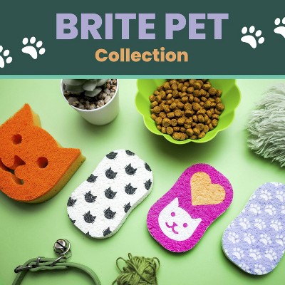 Scotch-Brite Purrfectly Clean Cat Sponge: Cellulose Material, Cleaning Tools and Accessories