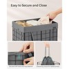 Collapsible Laundry Hamper with Removable Washable Liner, 11 Gallon Metal Frame Clothes Basket for Bedroom Bathroom, Black and Gray - 3 of 4