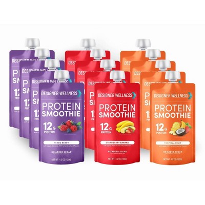 Designer Protein Wellness Smoothie Multipack - 4.2oz each/12pk