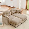 “Cloud” Chenille Sectional Sofa – Tufted High-Density Foam, Ergonomic Arms, Perfect for Bedroom or Small Living Room - 2 of 4