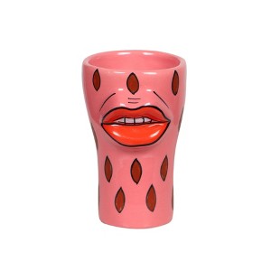 TOV Furniture Velma 'Sultry' Ceramic Glasses - Set of 4 in Pink - 1 of 4