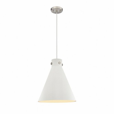 Newton Cone - 1 Light Cord Hung Pendant In Industrial Style-15.38 Inches Tall and 14 Inches Wide