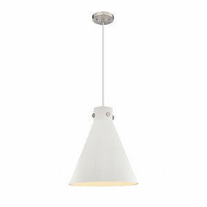 Newton Cone - 1 Light Cord Hung Pendant In Industrial Style-15.38 Inches Tall and 14 Inches Wide - 1 of 1