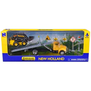 New Ray 1:43 Peterbilt Roll Off W\New Holland Skid Loader - 1 of 3
