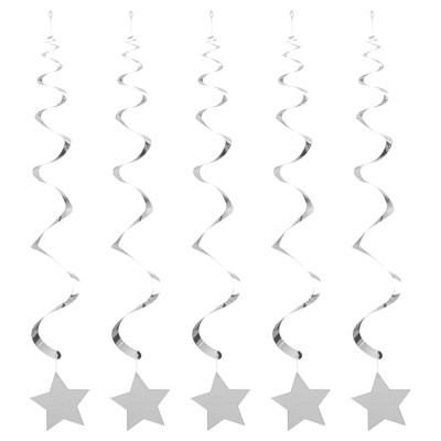 Unique Bargains Stars Hanging Party Decoration Foil Fringe Backdrop Curtains 20 Pcs