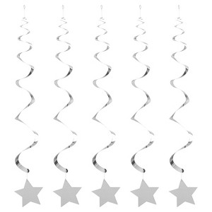 Unique Bargains Stars Hanging Party Decoration Foil Fringe Backdrop Curtains 20 Pcs - 1 of 4