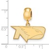 Black Bow Jewelry 14k Yellow Gold Plated Sterling Silver North Dakota Fighting Hawks NCAA Bead Charm - 2 of 4