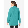Woman Within Women's Plus Size French Terry Quarter-Zip Sweatshirt - 3 of 4