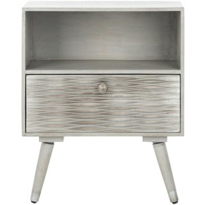 Brandy 1 Drawer Nightstand - NST5301 - Grey Walnut - Safavieh - 1 of 4