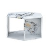 PAGED Coffee Table with Storage Space,Modern MDF Hexagon Tea Table,Center Table for Livng Room - 4 of 4