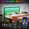 Full Size Rattan Bed Frame with Headboard, Modern Style Cane Boho Bed Frames with Heavy Duty Sturdy Steel Slat Support, No Box Spring Needed, White - 4 of 4