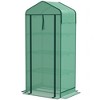 Outsunny 4 Tier Mini Greenhouse with Screen Roof, 27.6" x 19.7" x 62.2", Portable Small Greenhouse with High Strength PE Cover - image 4 of 4