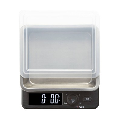 Taylor Digital Kitchen Glass Top 11lb Food Scale Black : Target