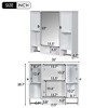 NicBex Wall Mounted Bathroom Storage Cabinet,35'' x28'' Medicine Cabinet with Mirror and Towels Bar for Bathroom - 3 of 4