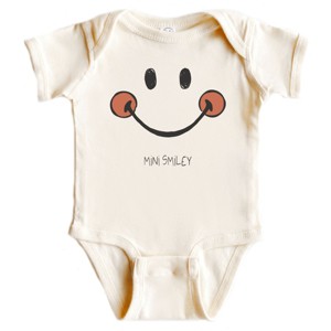 The Juniper Shop Mini Smiley Smile Outline Baby Short Sleeve Bodysuit - 1 of 4