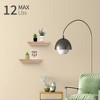 ChicFurnit Wall Shelf Set Floating Wood Shelves Invisible Brackets Hanging Shelf for Books Storage for Indoor Living Room, Maple, 11.81"*3.94"*1.26" - 3 of 4