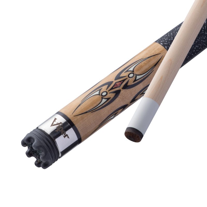 Viper Sinister Black and White Wrap with Brown Stain Billiard/Pool Cue Stick, 5 of 9