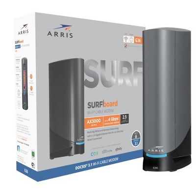 ARRIS SURFboard DOCSIS 3.1 Multi-Gigabit Wi-Fi 6 Cable Modem with 2.5 Gbps Ethernet Port G36