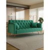 SKRAN 71 inch convertible love seat sofa, American retro velvet, suitable for small living room, bedroom, office - 4 of 4