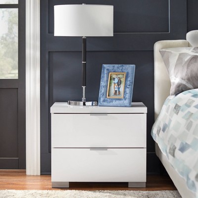 Zuri Nightstand White Lateral Target, Malm 3 Drawer Dresser As Nightstand