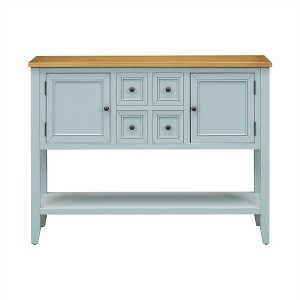 OUTSUPPLY Vintage Console Table with 4 Drawer and Bottom Shelf for Living Room, Entryway & Kitchen - 1 of 4