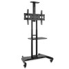 Mount Factory Rolling TV Cart Mobile TV Stand for 40-65 inch Flat Screen, LED, LCD, OLED, Plasma, Curved TV's - Universal Mount with Wheels - 3 of 4