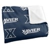 Xavier University Logo Pattern Silky 50x60 Blanket, 1 Sided - 3 of 4