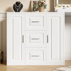 AZL1 Life Concept Dressers Modern Vanity with Adjustable Mirror Multi Functional Storage Table for Bedroom, White, 59.1"*15.4"*54.2" - 3 of 4