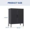 NicBex No Locked File Cabinet with 2 Doors and 2 Adjustable Shelves,Office Cabinet with Metal Handles,Filing Cabinet for Home Office - 3 of 4