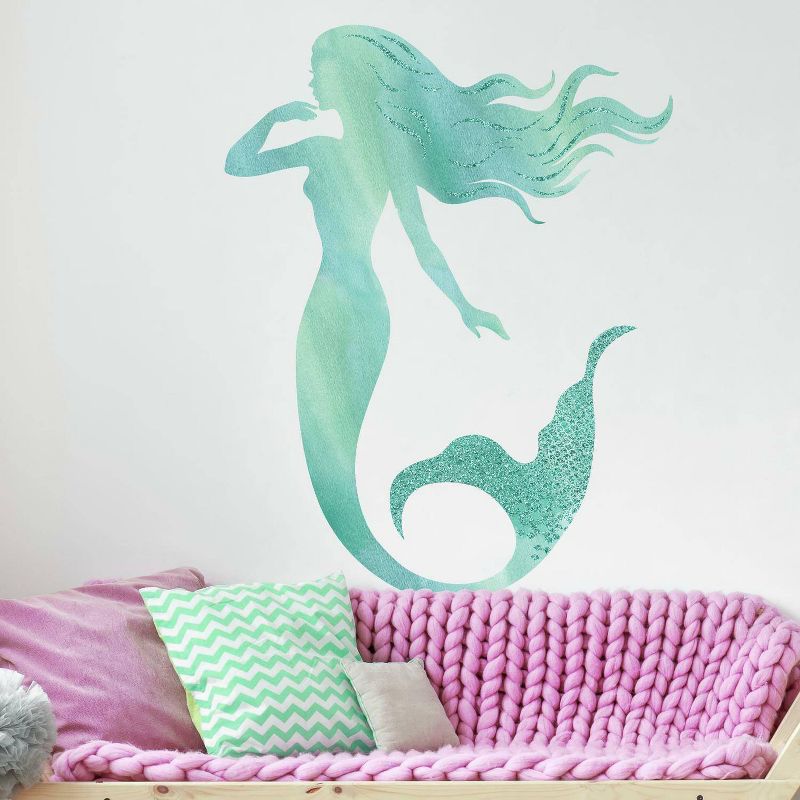Glitter Mermaid Peel and Stick Giant Wall Decal - RoomMates, 1 of 9