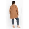 Women's Plus Size Neck Tie Tunic - caramel | CITY CHIC - 3 of 4