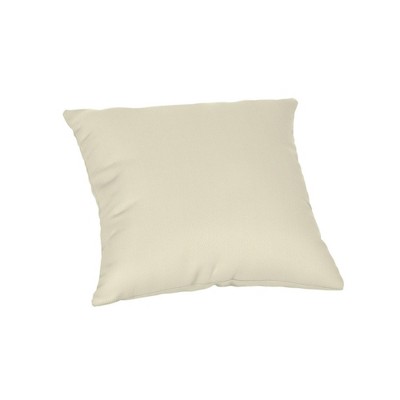 Casual Cushion Solid Sunbrella Fabric 1-Piece Indoor/Outdoor Square Throw Pillow, 15"W x 15"L