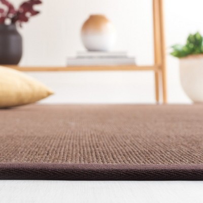 Brown Sisal and Jute Rectangular Area Rug 3' x 5'