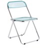Transparent Folding Chair Chair Pc Plastic Living Room Seat - 2 of 4