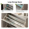 Shoe Cabinet With Wave Doors, Shoe Cabinet For Entryway, Modern Shoe Rack Organizer With 2 Flip Drawers For Hallway, Closet, Entrance, Closet, Grey - 4 of 4