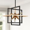DORESshop 15 In. 8-Light Black Gold Iron Frame Chandelier with Satellite Heads E12 for Living Room, Dining Room, or Entryway 1-Pack - 3 of 4