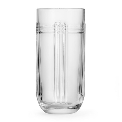 Libbey The Gats 12-Ounce Art Deco Highball Glasses Set