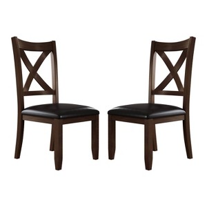 Rafi Upholstered Dining Chair (Set of 2) Brown - Abbyson Living
